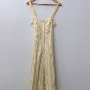 REFORMATION floral button front midi dress